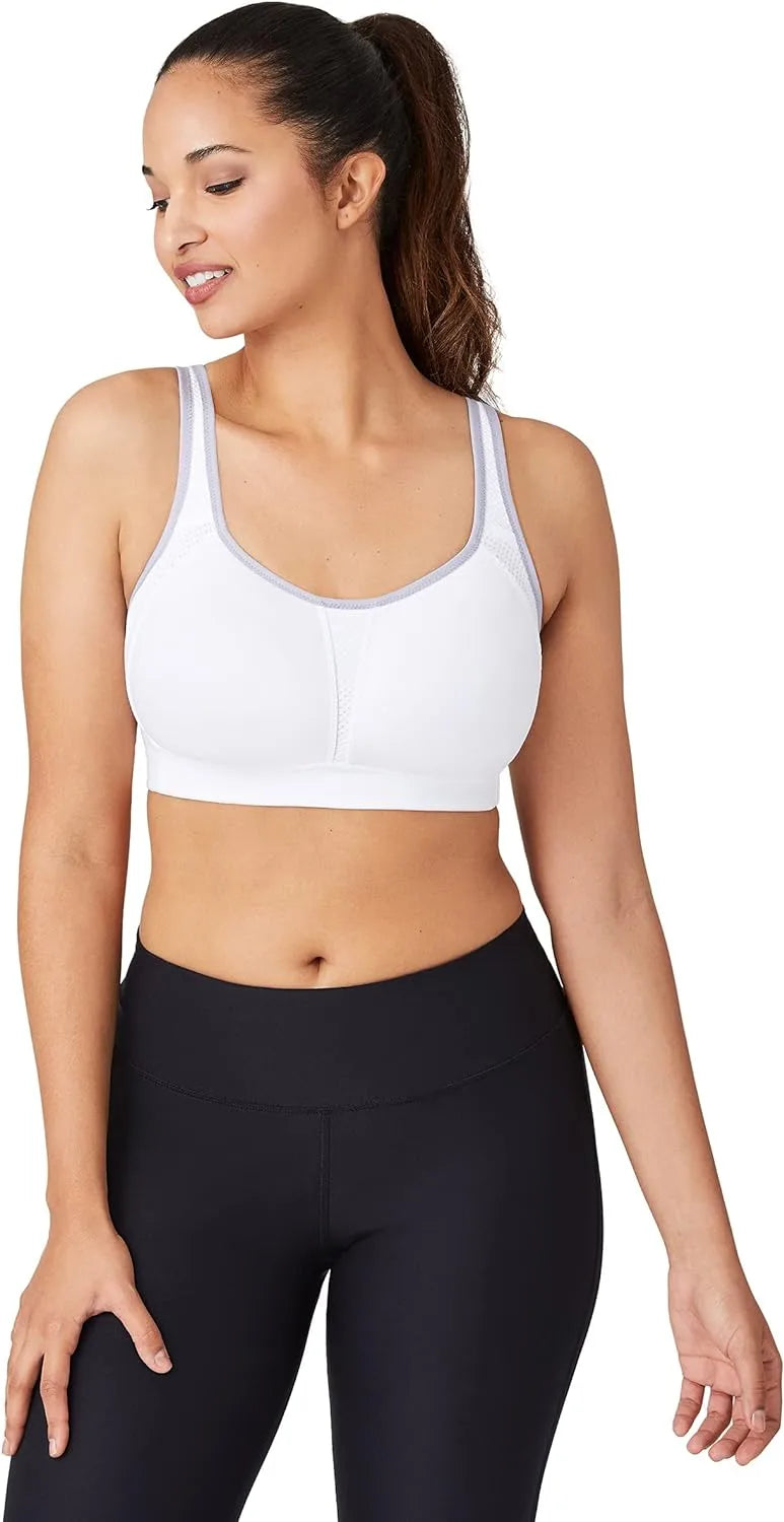 Wacoal Wireless Sports Bra 852302 White Lilac Gray