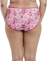 Elomi Kim Brief with Stretch Lace Insert Panty Fiery Floral