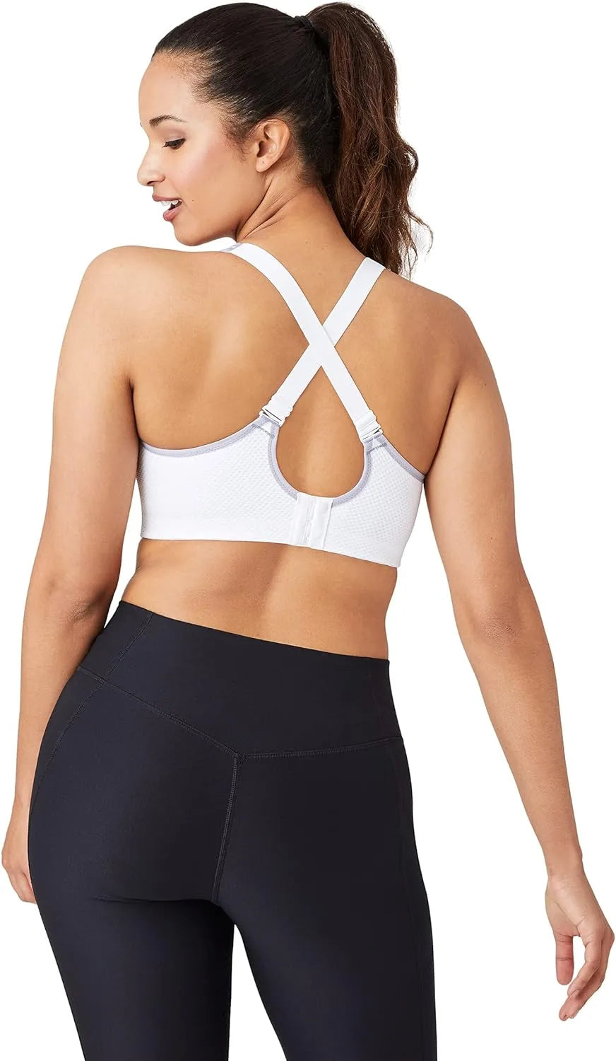 Wacoal Wireless Sports Bra 852302 White Lilac Gray