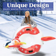 Inflatable Unicorn Snow Tube 47-Inch Heavy-Duty