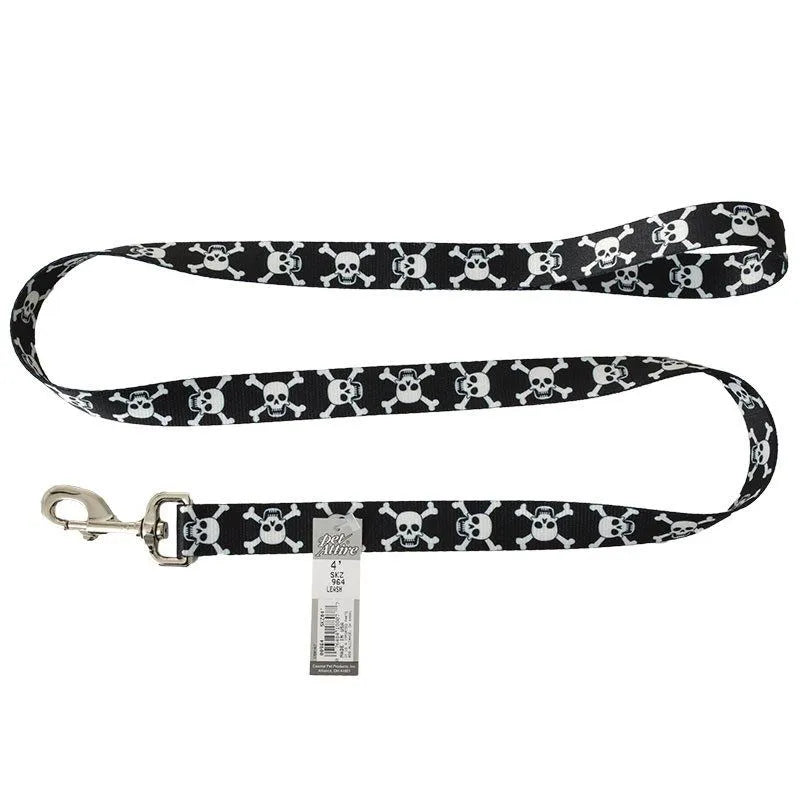 Coastal Pet Attire Styles Skulls Dog Leash