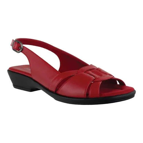 Easy Street Hero Comfort Sandals Women Red Fashion Fun