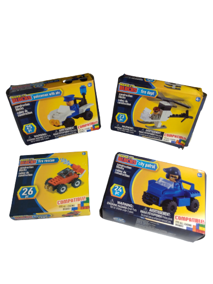 Make It Blocks City Patrol Police Car - 24 Piece Set (Box Is Slightly Crushed)