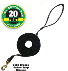 Four Paws Cotton Web Dog Training Lead - Black