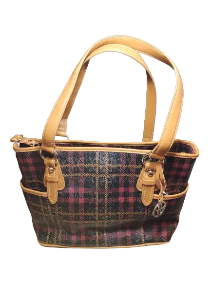 Giani Bernini Plaid Block Signature Tote Bag