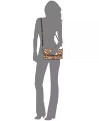 INC International Concepts Irisa Open Handle Clutch Crossbody Bag in Light Leopard (Minor Scratches on Handle)