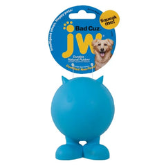 JW Pet Bad Cuz Rubber Squeaker Dog Toy - Red or Blue