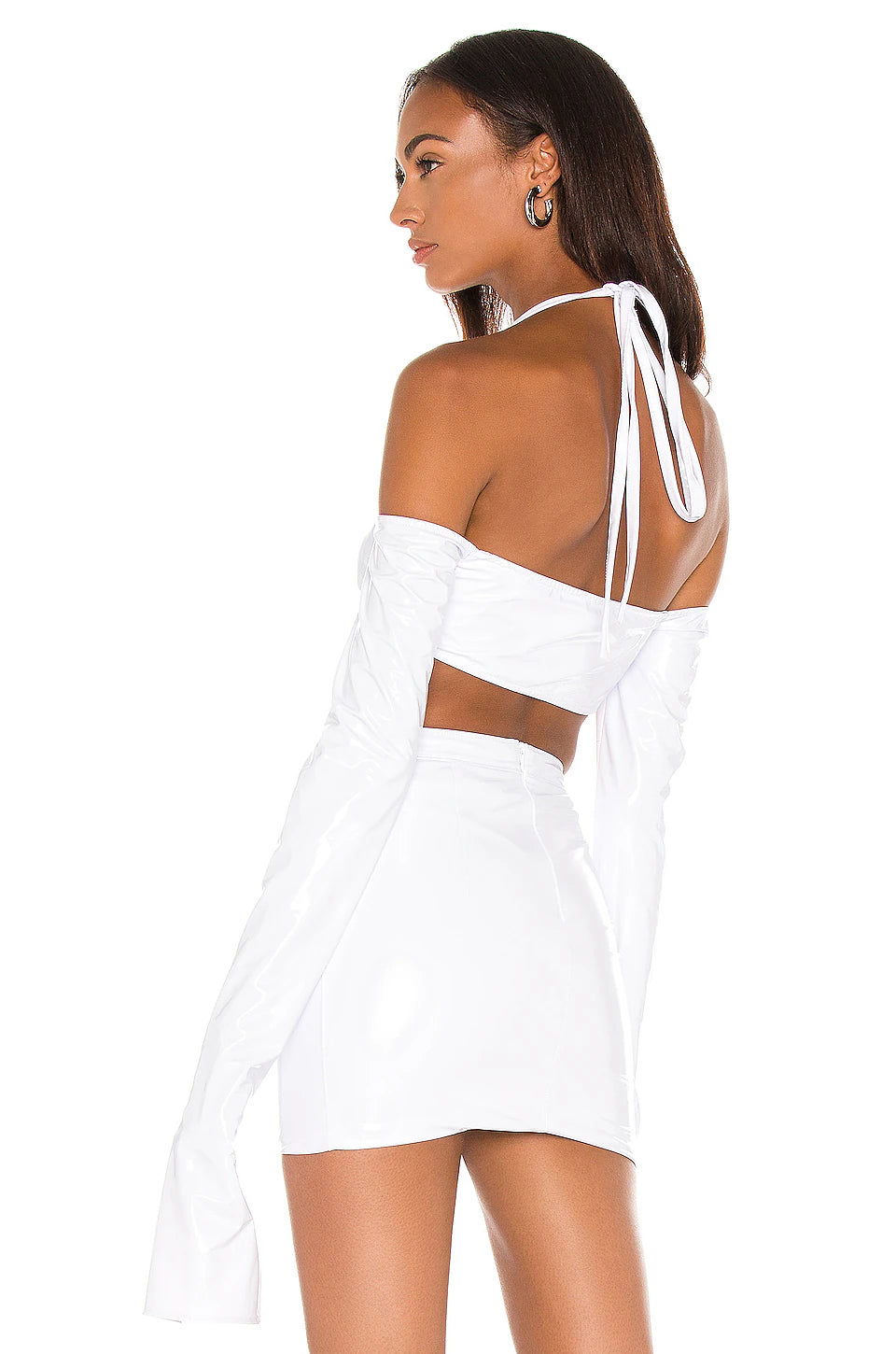 LaQuan Smith X REVOLVE Off The Shoulder Crop Top in White