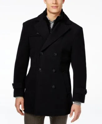 Lauren Ralph Lauren Wool Blend Naval Military Pea Coat Navy – FAMOUS ...