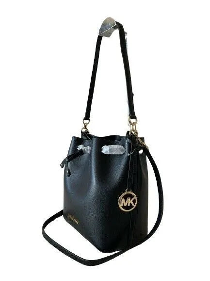 Michael Kors Eden Medium Convertible Leather Bucket Messenger Bag