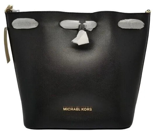 Michael Kors Eden Medium Convertible Leather Bucket Messenger Bag