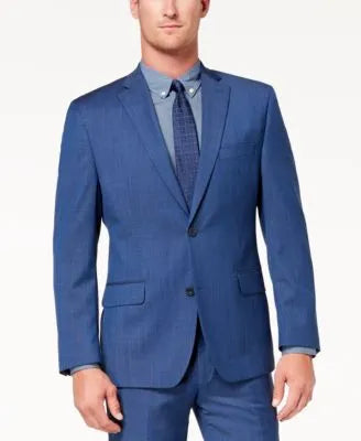 Michael Kors Men's Classic-Fit Airsoft Stretch Wool Sport Coat Blue