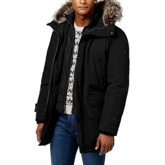 Michael Kors Men's Hooded Bib Snorkel Coat Black