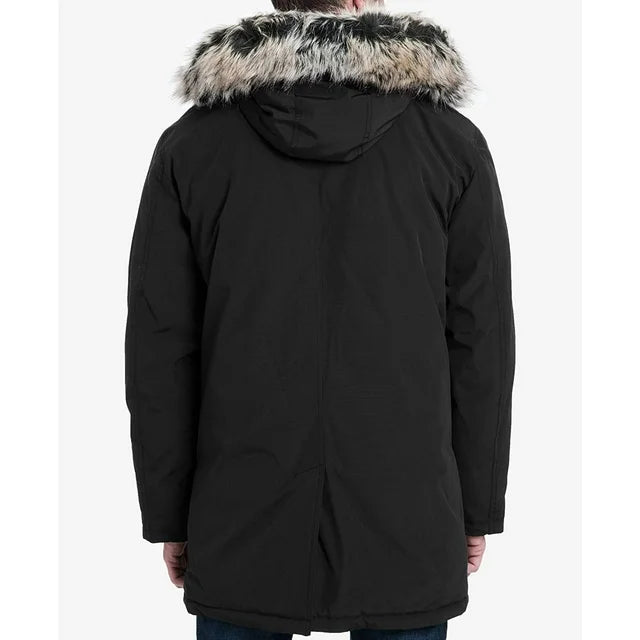 Michael Kors Men's Hooded Bib Snorkel Coat Black