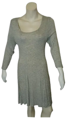 Zenana Outfitters Women’s Grey Long Sleeve Dress, Size Medium