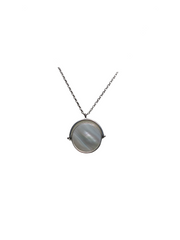 Lucky Brand Silver-Tone Stone Flip-Charm Pendant Necklace