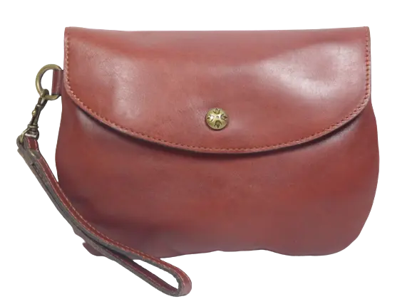 Patricia Nash Leather Wristlet - Brown