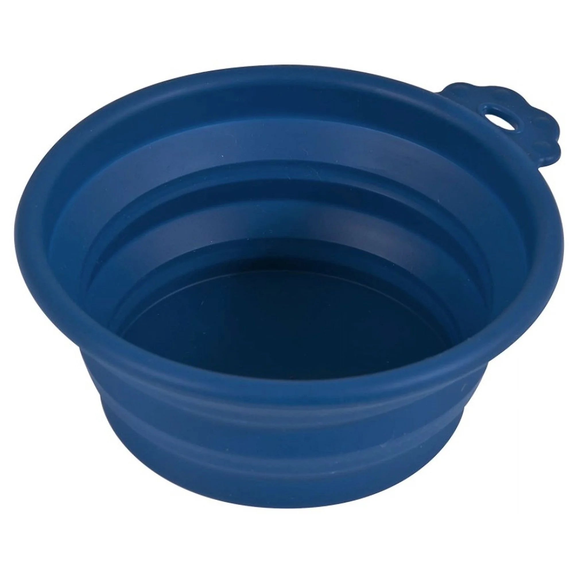 Petmate Round Silicone Travel Pet Bowl Blue