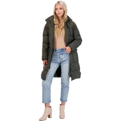 Lucky Brand Army Sherpa-Lined Hooded Puffer Coat