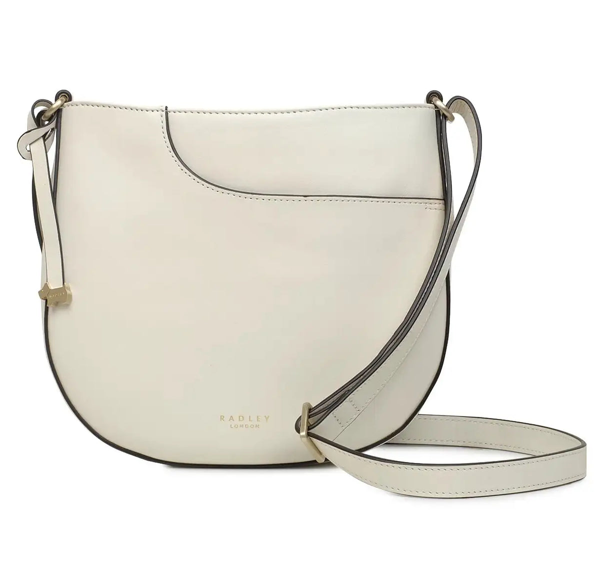 Radley London Pocket Bag Medium Zip-Top Crossbody in Chalk (Minor Dings in Leather)