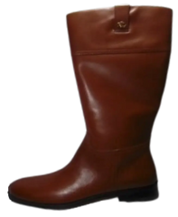 Ralph Lauren Burnished Leather Calf Tall Boots Polo Tan