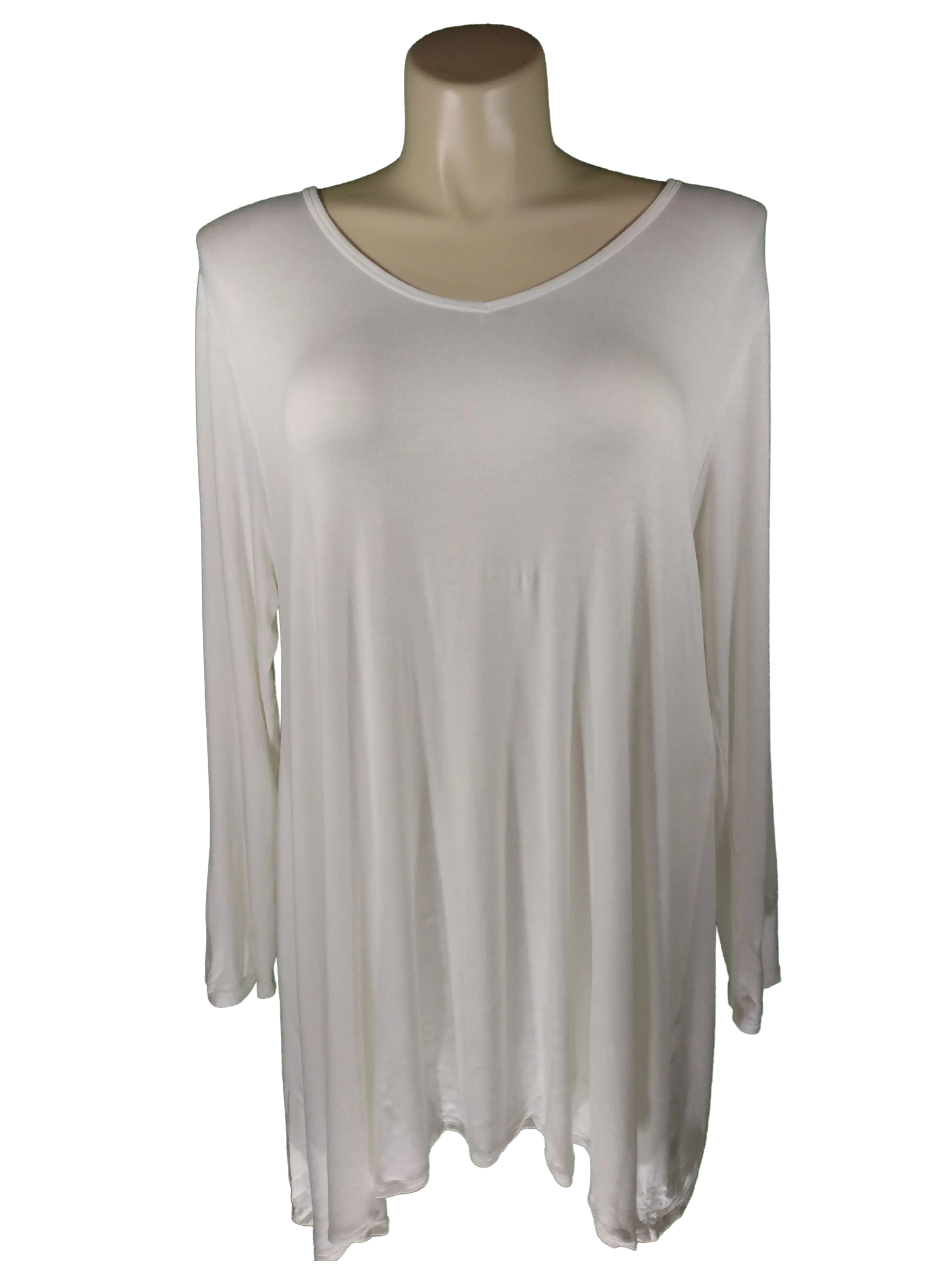 Zenana Signature Women’s Cream Long Sleeve Top, Size 3X