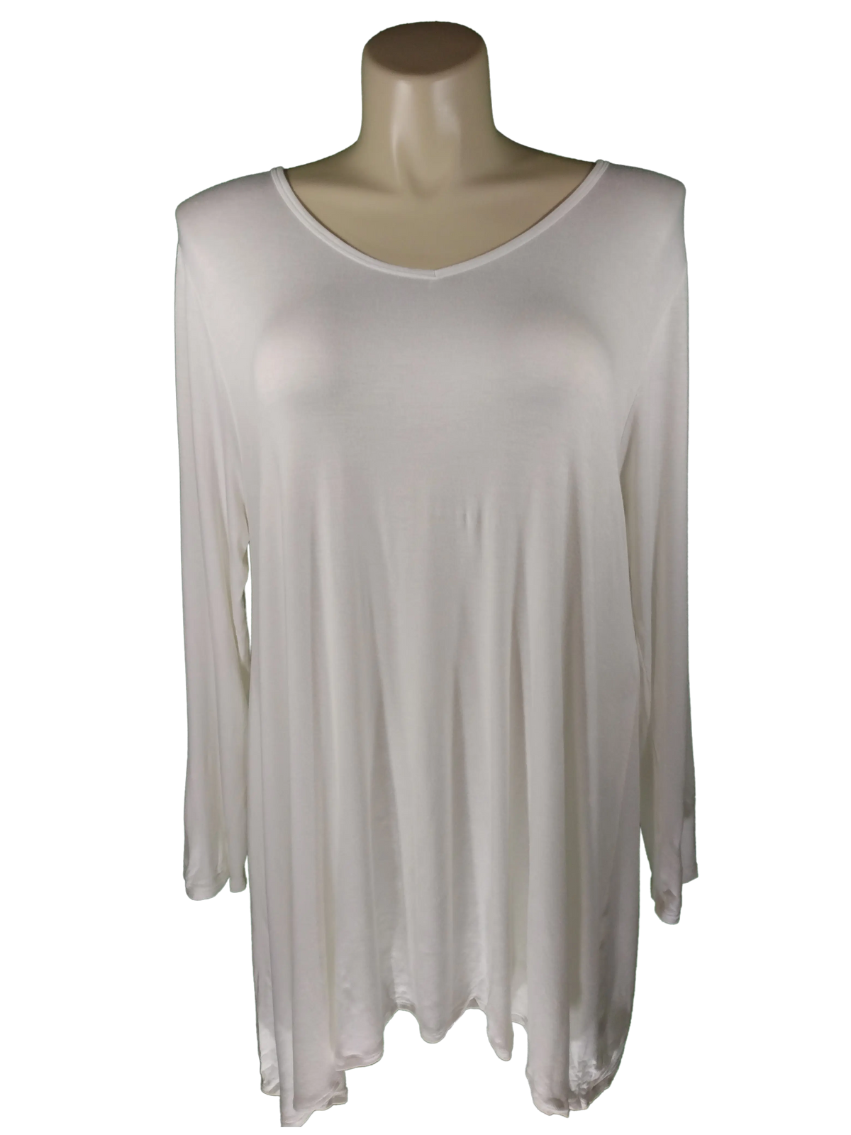 Zenana Signature Women’s Cream Long Sleeve Top, Size 3X