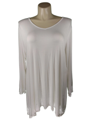 Zenana Signature Women’s Cream Long Sleeve Top, Size 3X