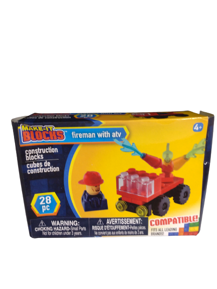 Make it Blocks Fireman With ATV - 31 Piece Set