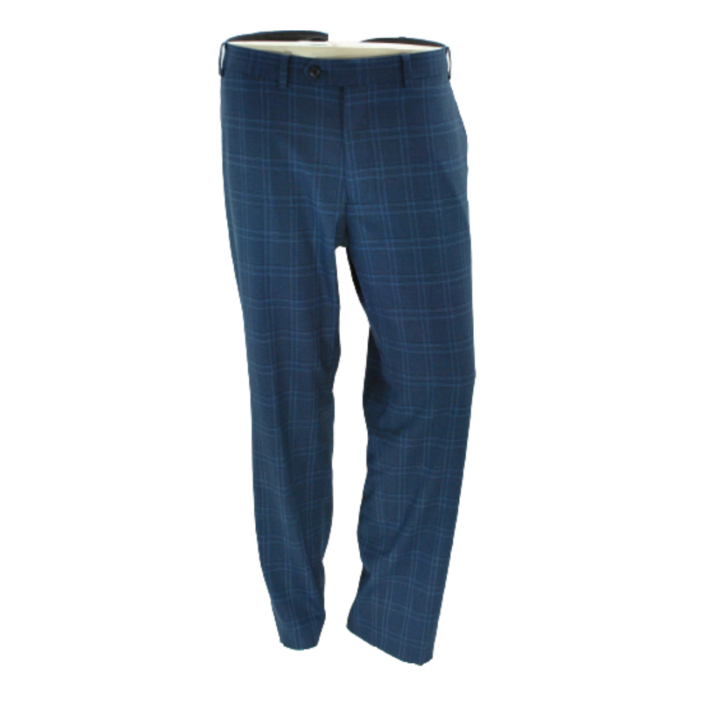 Alfani Men Navy Slim Fit Plaid Pant 38X30