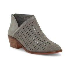 Vince Camuto Pekkan Perforated Suede Booties in Graystone