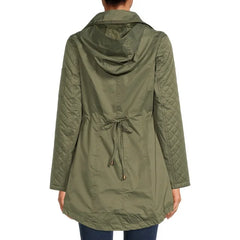 Yoki Olive Quilted-Sleeve Anorak