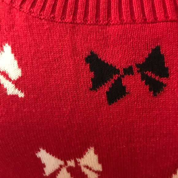 Charter Club Woman New Red Bow Tie Sweater