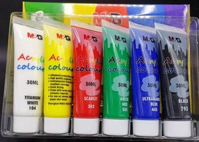 M&G 30ML Acrylic Paint Set of 6 colors (1 per pack)