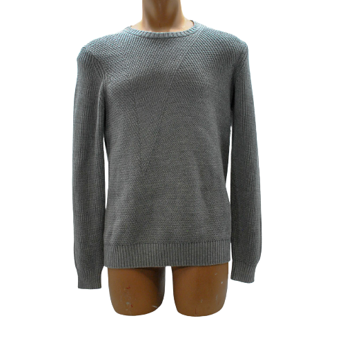 INC Heather Grey Ribbed Novelty Pullover