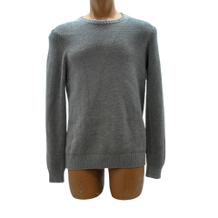 INC Heather Grey Ribbed Novelty Pullover