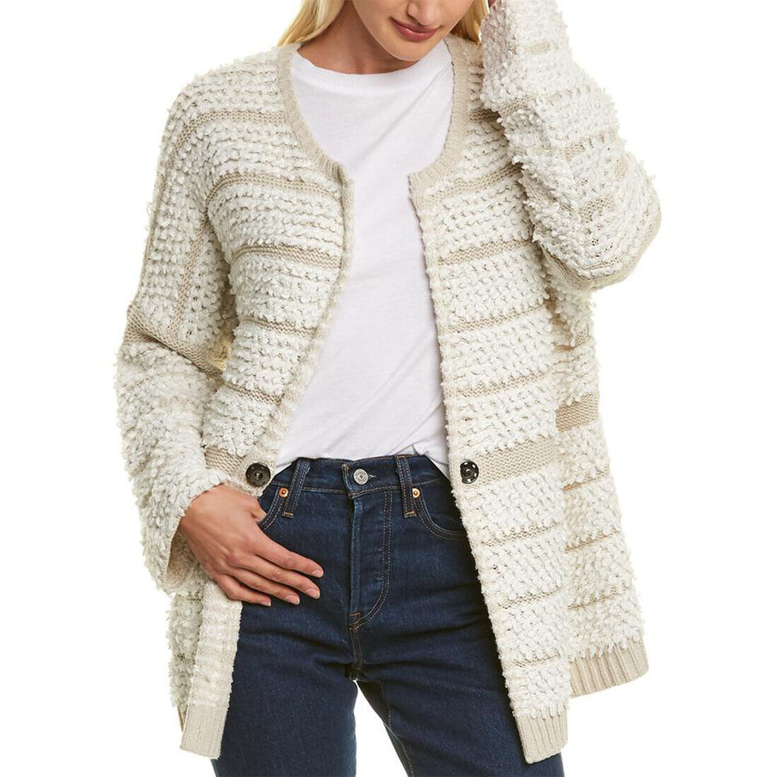 Nic & Zoe Pale Sisal Sweater