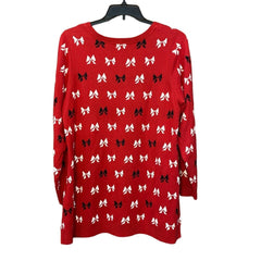 Charter Club Woman New Red Bow Tie Sweater