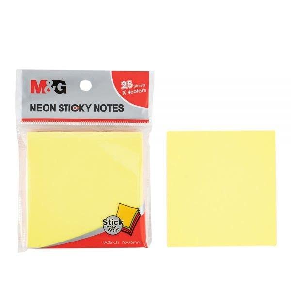 M&G 3"x3" Colorful Sticky Notes 100 sheets 76x76mm (5 per pack)