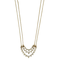 INC International Concepts Gold-Tone Rhinestone V-Shape Necklace