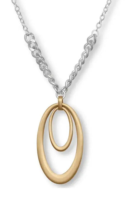 Lucky Brand Two-Tone Double Link Necklace