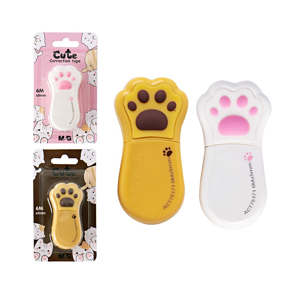 M&G Cute Cat's Paw Correction Tape 6M*5mm (5 per pack)