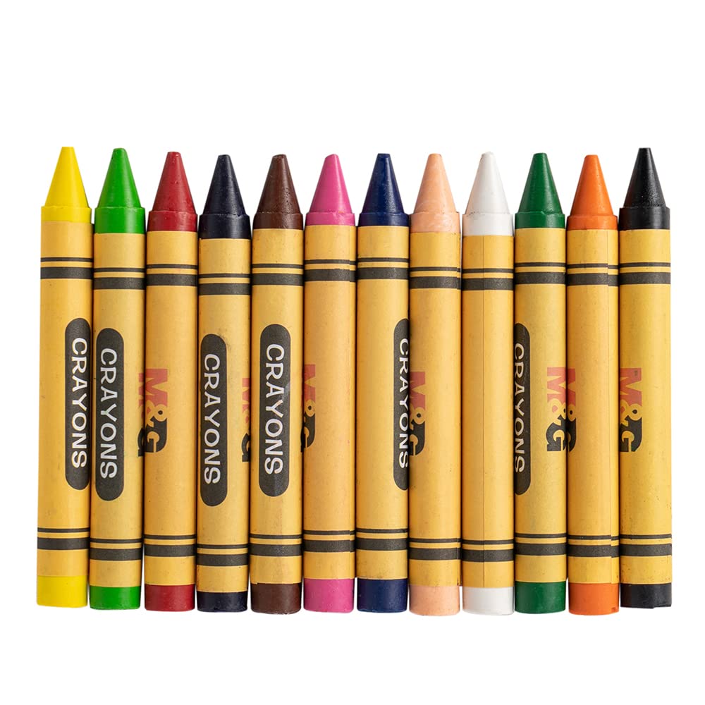 M&G 11mm*100mm Round Crayon 12 colors (1 per pack)