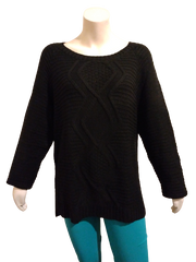 NY Collection Black Knit Sweater