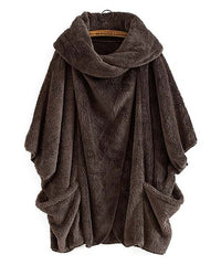 Baisico Coffee Pocket Faux-Fur Hoodie