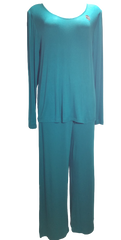 Harve Benard Everyday Koze Long Pajama Set Blue