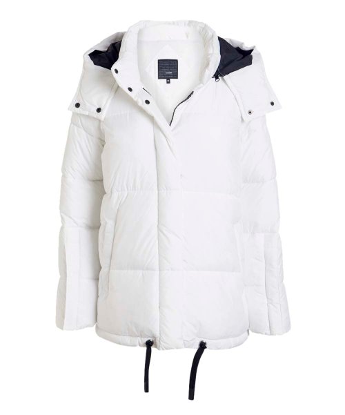 Steve Madden Off-White & Black Puffer Coat