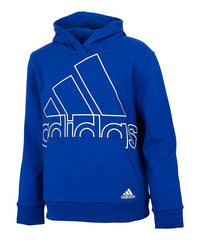 Adidas Blue and White Logo Men Hoodie Medium