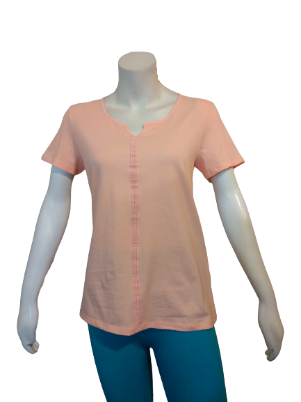 Charter Club V-neck Sleep T-Shirt Coral Mist S