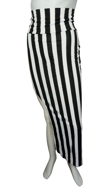Urvana Black/White Striped Skirt